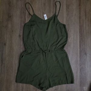 Green romper.